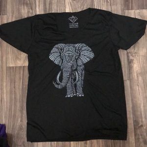 V cut elephant T shirt